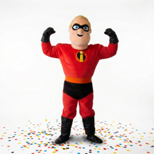 Red Hero Dad Character