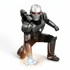 Gray Armored Hero Character
