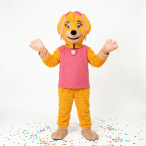 Pink Aviator Puppy Character