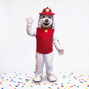 Red Firefighter Puppy Character